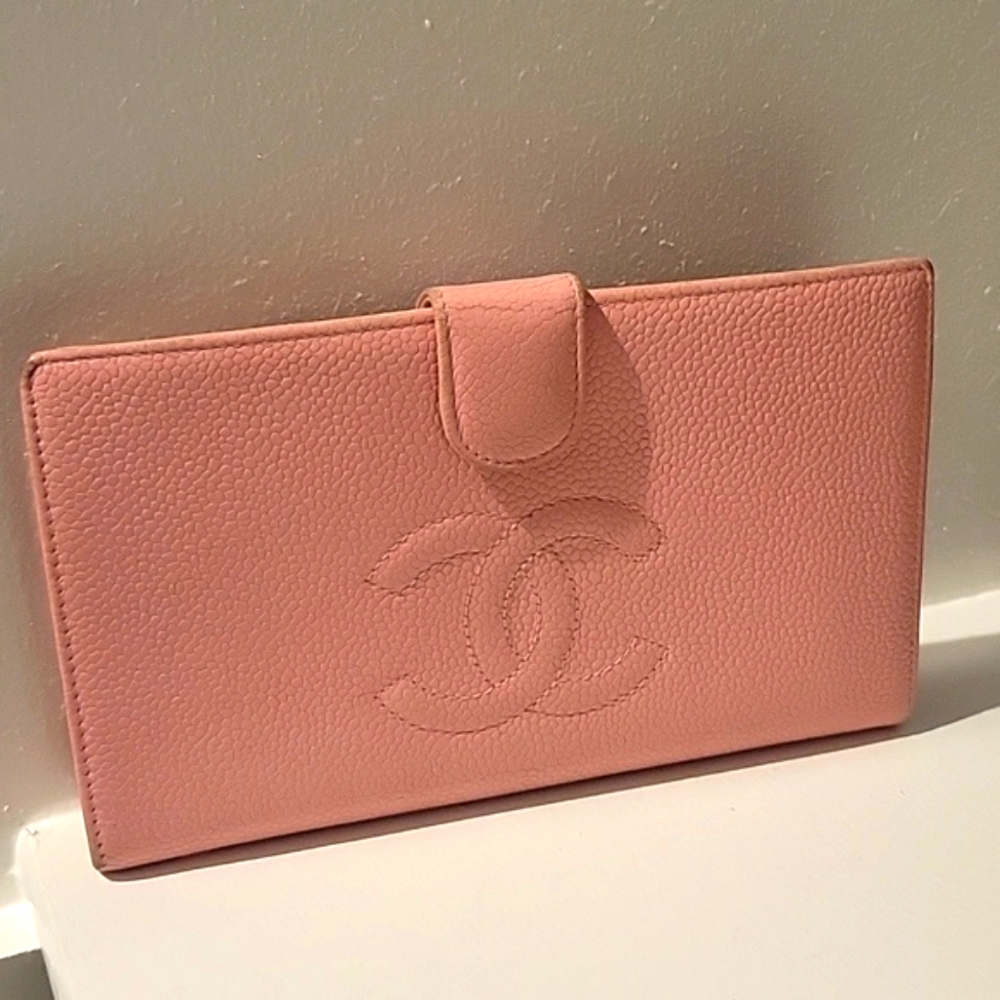 16.018 Chanel Long Wallet Caviar Leather Datecode:9774353